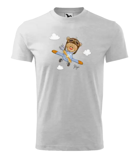 Detské tričko Medvedík v lietadle