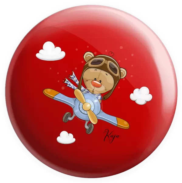 Placka Medvídek v letadle