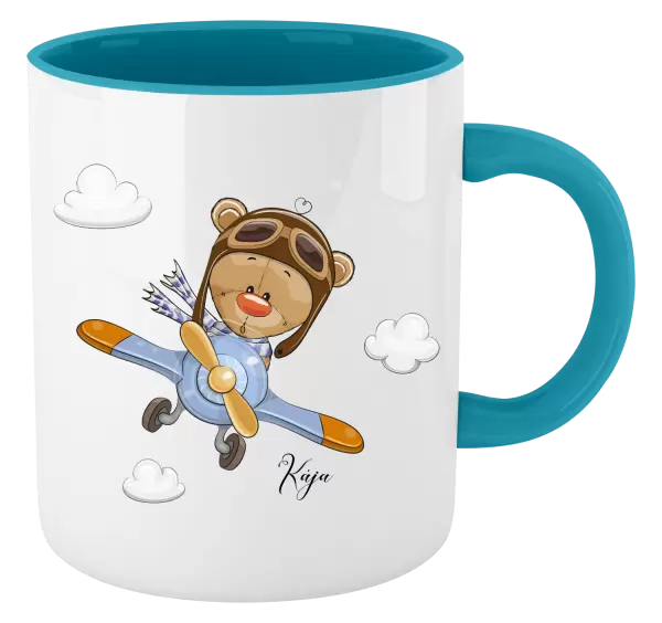 Hrnček  Medvedík v lietadle