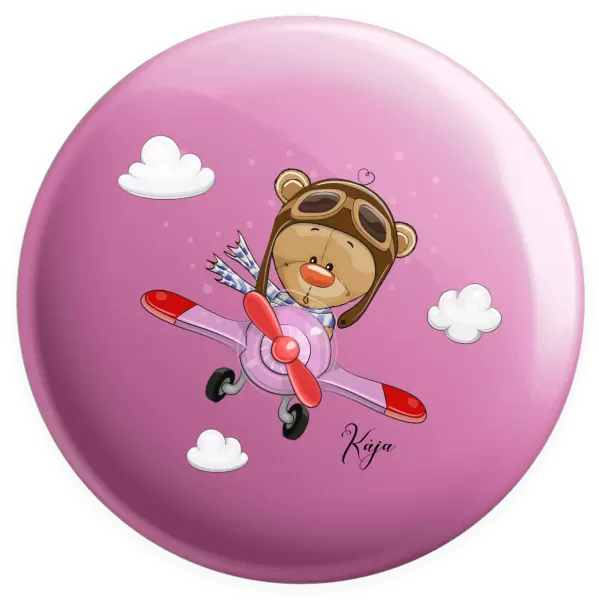 Placka Medvídek v letadle