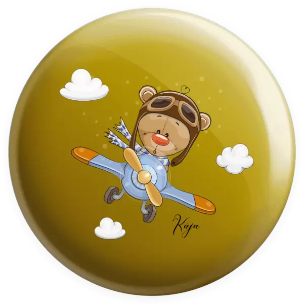 Placka Medvídek v letadle