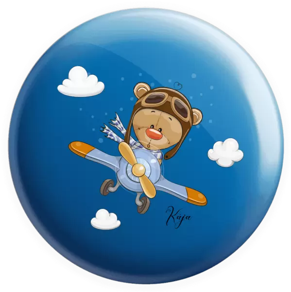 Placka Medvídek v letadle