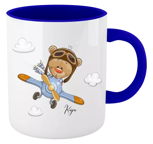 Hrnček  Medvedík v lietadle