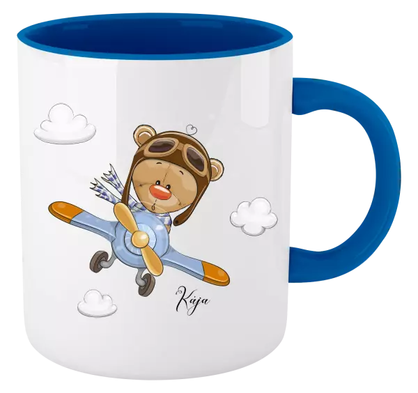 Hrnček  Medvedík v lietadle