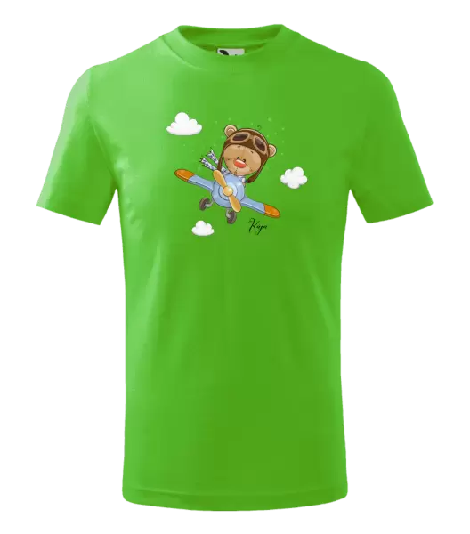 Dětské tričko Medvídek v letadle