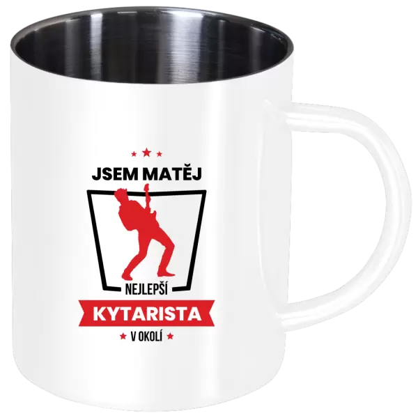 Nerezový hrnek Nejlepší v okolí - kytarista