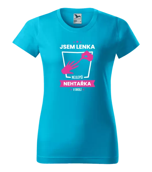 Dámské tričko Nejlepší v okolí - nehtařka