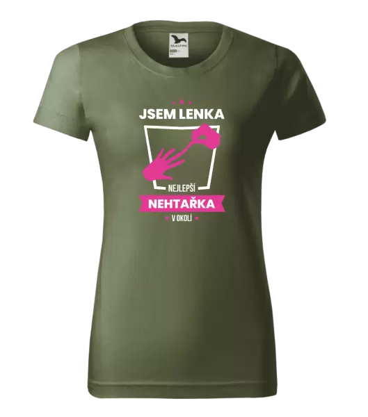 Dámské tričko Nejlepší v okolí - nehtařka