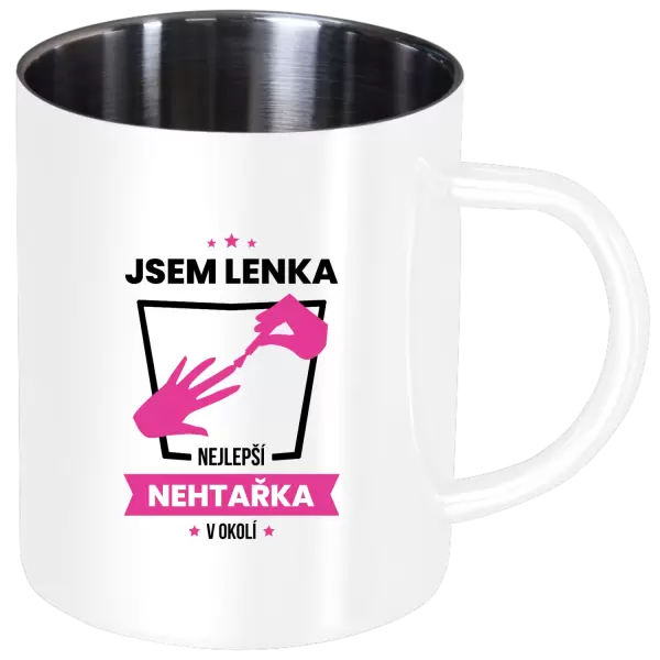 Nerezový hrnek Nejlepší v okolí - nehtařka