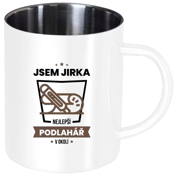 Nerezový hrnek Nejlepší v okolí - podlahář