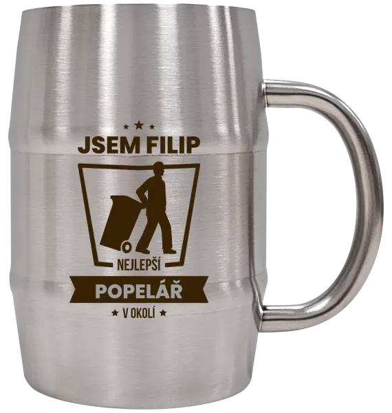 Nerezový chladicí půllitr Nejlepší v okolí - popelář