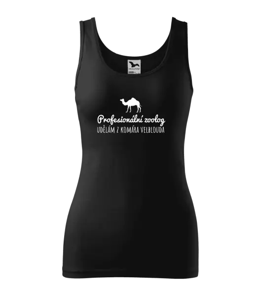 Dámské tílko Profesionální zoolog - Udělám z komára velblouda