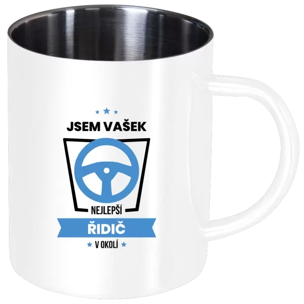 Nerezový hrnek Nejlepší v okolí - řidič