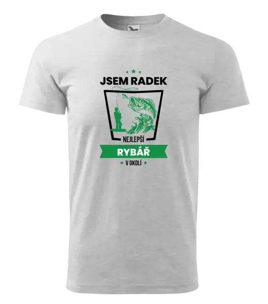 Pánské tričko Nejlepší v okolí - rybář