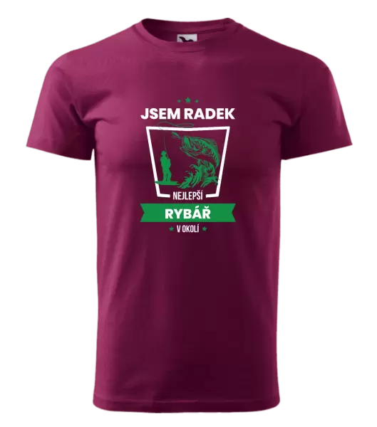 Pánské tričko Nejlepší v okolí - rybář