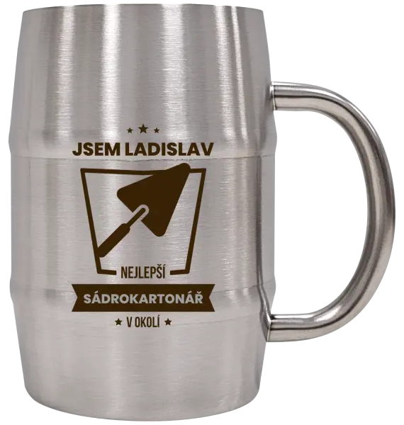 Nerezový chladicí půllitr Nejlepší v okolí - sadrokartonář