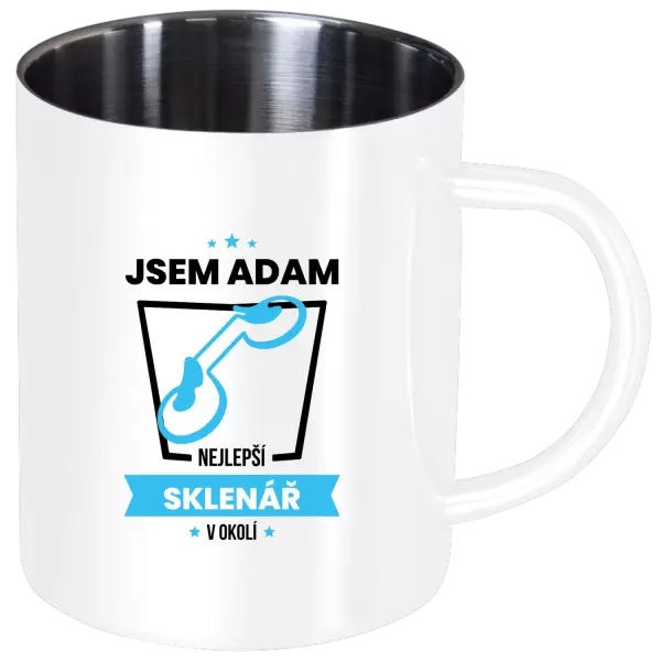 Nerezový hrnek Nejlepší v okolí - sklenář