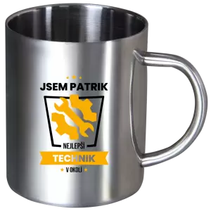 Nerezový hrnek Nejlepší v okolí - technik