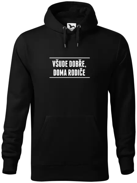 Pánská mikina Všude dobře, doma rodiče