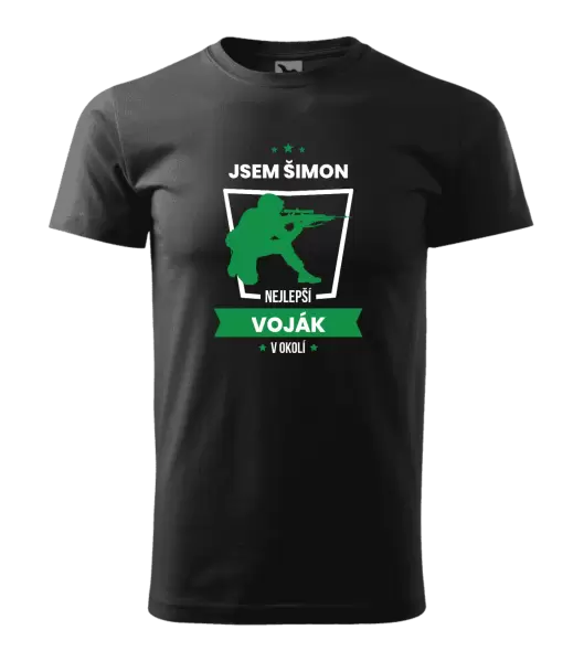 Pánské tričko Nejlepší v okolí - voják