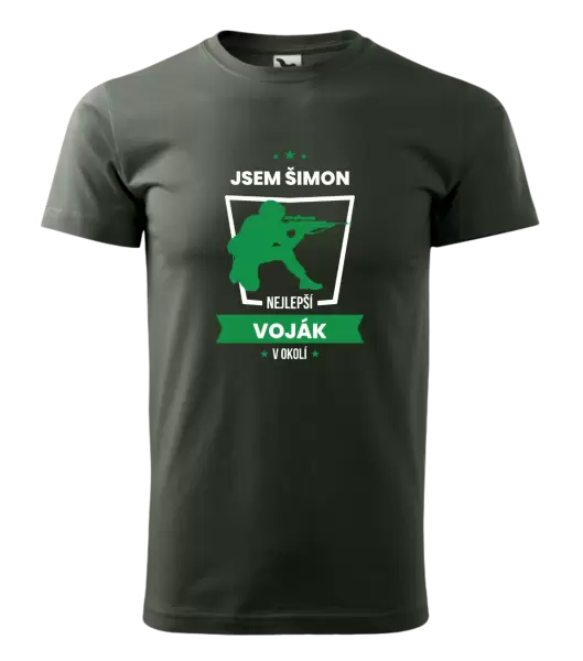 Pánské tričko Nejlepší v okolí - voják