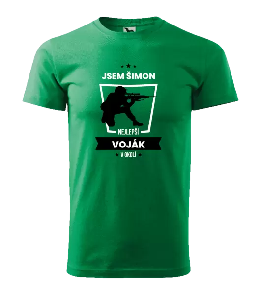 Pánské tričko Nejlepší v okolí - voják