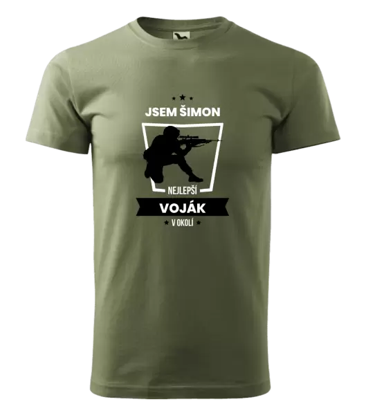 Pánské tričko Nejlepší v okolí - voják