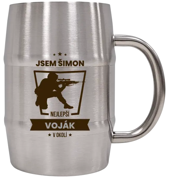Nerezový chladicí půllitr Nejlepší v okolí - voják