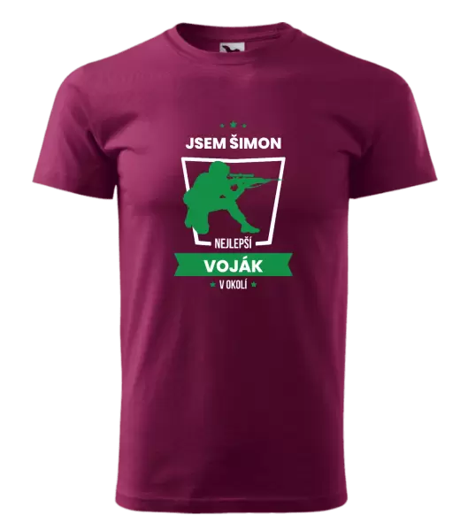 Pánské tričko Nejlepší v okolí - voják