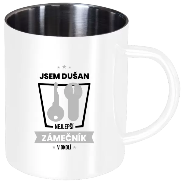 Nerezový hrnek Nejlepší v okolí - zámečník