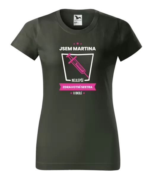 Dámské tričko Nejlepší v okolí - zdravotní sestra