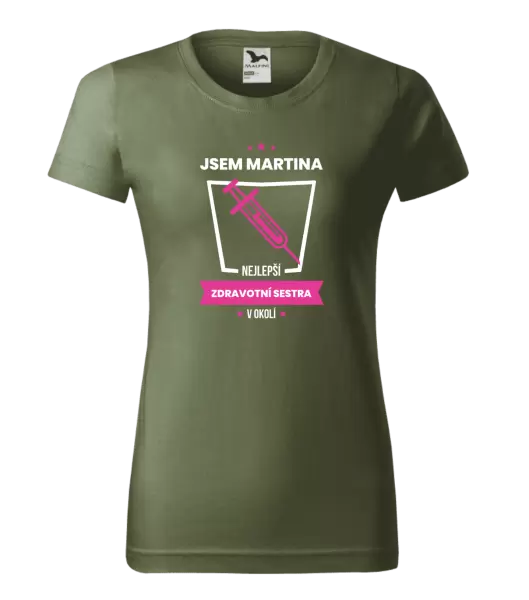 Dámské tričko Nejlepší v okolí - zdravotní sestra