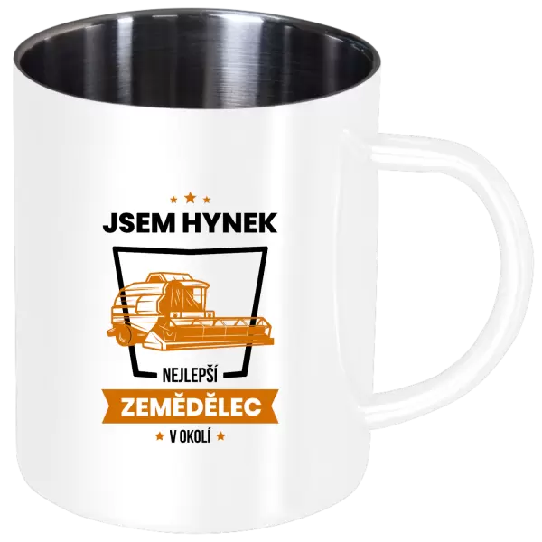 Nerezový hrnek Nejlepší v okolí - zemědělec