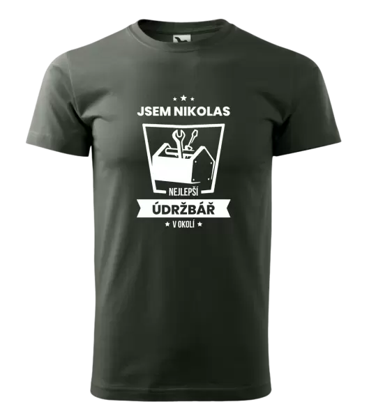 Pánské tričko Nejlepší v okolí - údržbář
