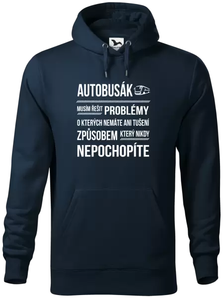Pánská mikina Musím řešit problémy - autobusák