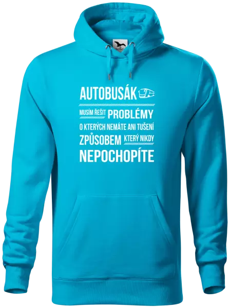Pánská mikina Musím řešit problémy - autobusák