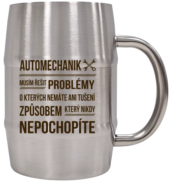 Nerezový chladicí půllitr Musím řešit problémy - automechanik