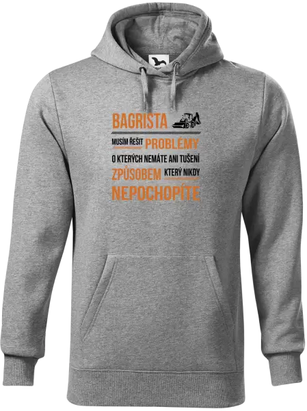 Pánská mikina Musím řešit problémy - bagrista