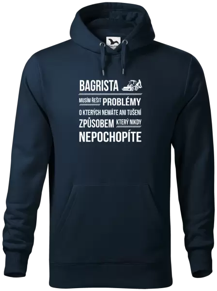 Pánská mikina Musím řešit problémy - bagrista