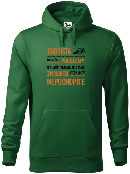 Pánská mikina Musím řešit problémy - bagrista