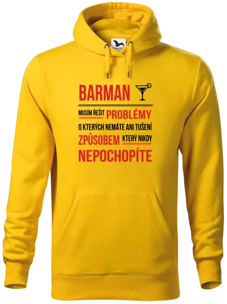 Pánská mikina Musím řešit problémy - barman