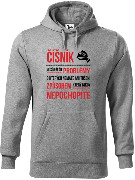 Pánská mikina Musím řešit problémy - číšník