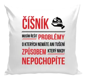Polštář Musím řešit problémy - číšník