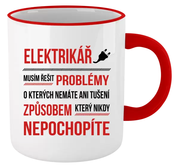 Hrnek Musím řešit problémy - elektrikář