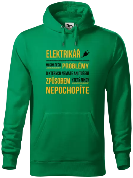 Pánská mikina Musím řešit problémy - elektrikář