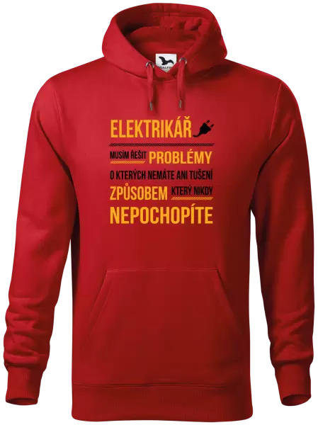 Pánská mikina Musím řešit problémy - elektrikář