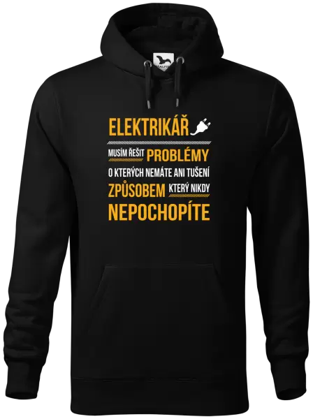 Pánská mikina Musím řešit problémy - elektrikář
