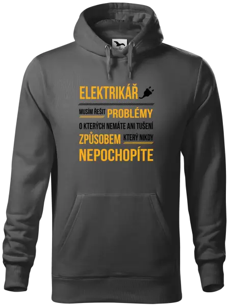 Pánská mikina Musím řešit problémy - elektrikář