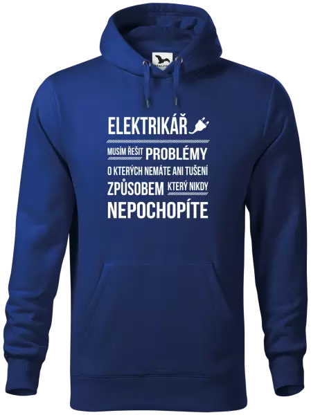 Pánská mikina Musím řešit problémy - elektrikář