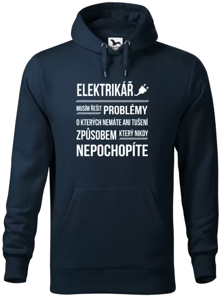 Pánská mikina Musím řešit problémy - elektrikář